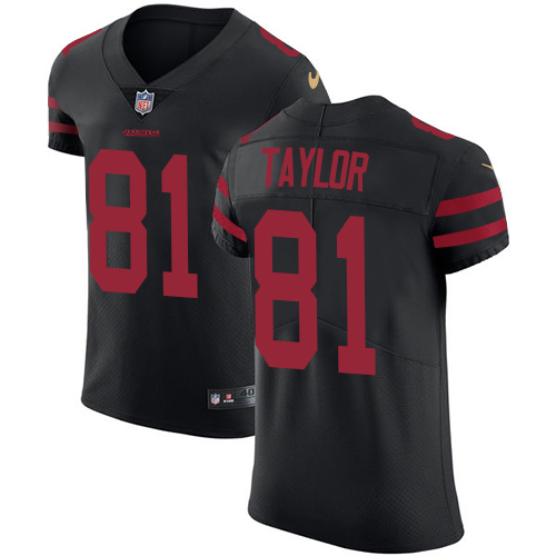 Nike 49ers #81 Trent Taylor Black Alternate Men's Stitched NFL Vapor Untouchable Elite Jersey